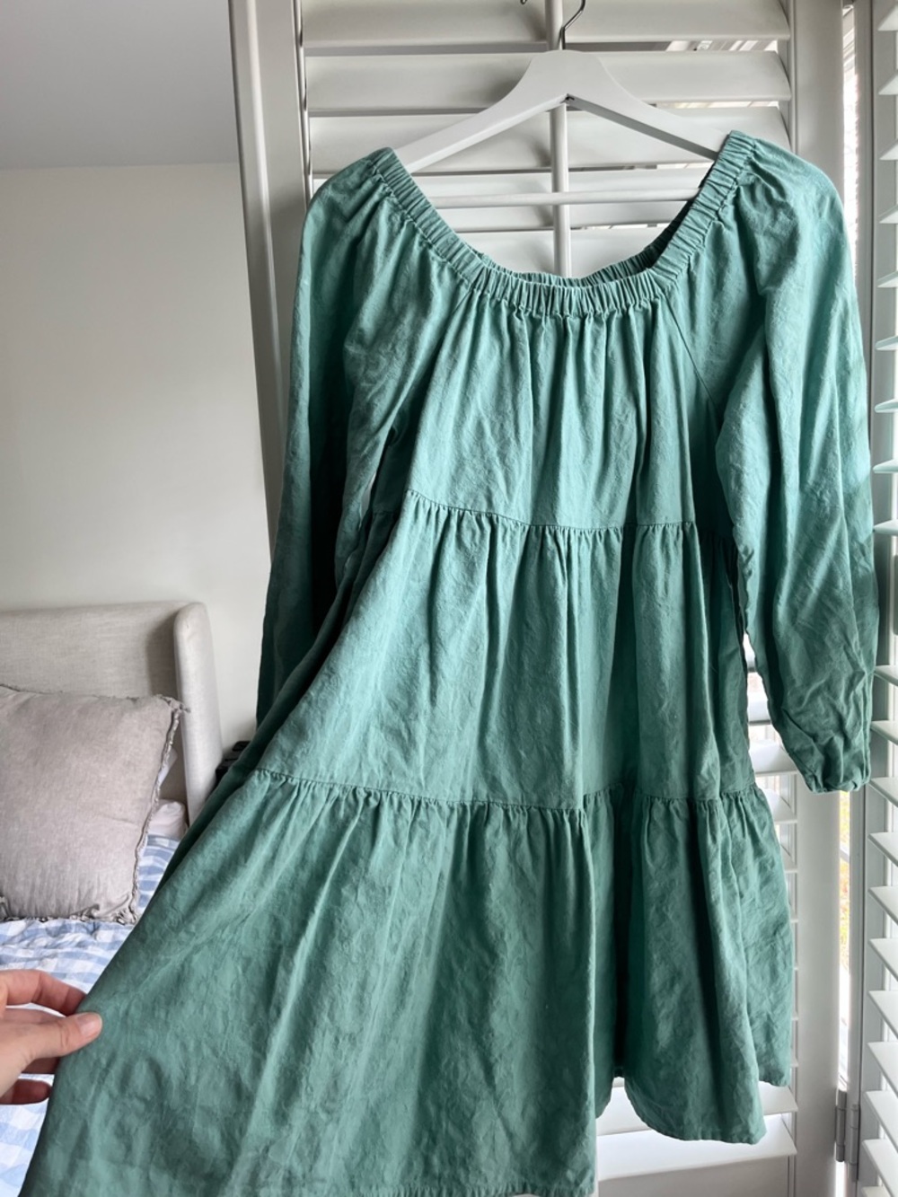 Light Green Tiered Babydoll Dress